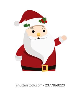 Santa Claus on white background.
