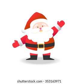 Santa Claus on white background vector illustration for Christmas celebration