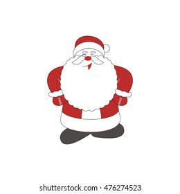 Santa Claus on white background. Vector