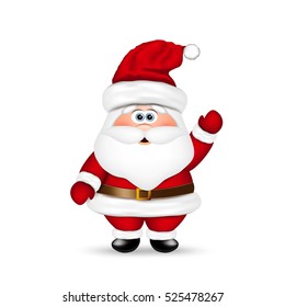 Santa Claus on white background. 