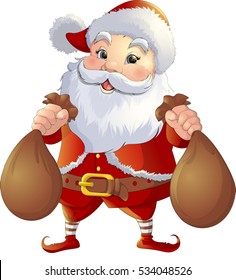 Santa Claus on a white background