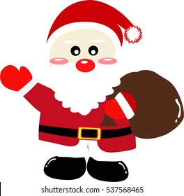 Santa Claus on a white background. vector