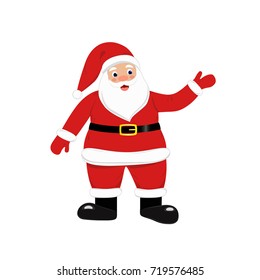 Santa claus on white background. Vector illustration.