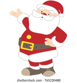 Santa claus on white background. Vector illustration