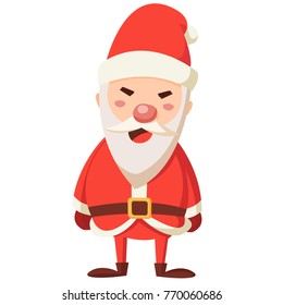 Santa Claus on white background. Vector illustration