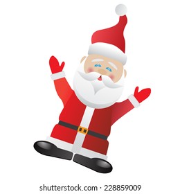 Santa Claus on white background.Vector