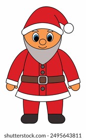 Santa Claus Outfit Vector Illustration. Festive Santa Claus outfit vector illustration perfect for Christmas designs and prints.