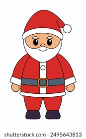 Santa Claus Outfit Vector Illustration. Festive Santa Claus outfit vector illustration perfect for Christmas designs and prints.