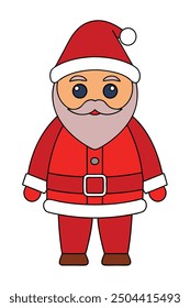 Santa Claus outfit vector white background illustration vector image