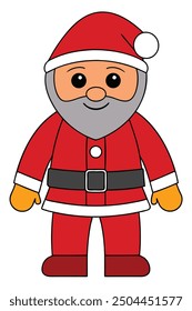 Santa Claus outfit vector white background illustration vector image