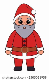 Santa Claus outfit vector white background illustration image