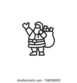 Santa Claus Outline Icon