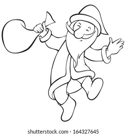 Santa Claus - outline illustration