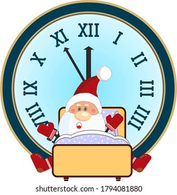 Santa Claus overslept and was late for New Year party