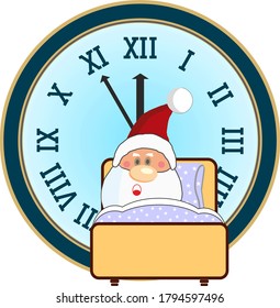 Santa Claus overslept and was late for New Year party