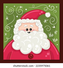 Santa claus papa noel christmas ho ho ho card template background