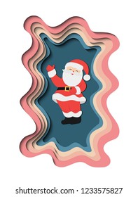 Santa Claus paper cut out art, suitable for poster etc.