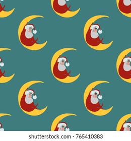 Santa Claus, pattern, vector illustration