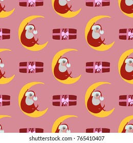 Santa Claus, pattern, vector illustration