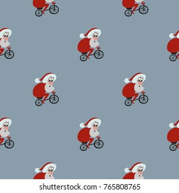 Santa Claus, pattern, vector illustration
