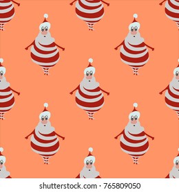 Santa Claus, pattern, vector illustration
