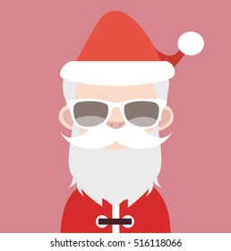 Santa Claus with pink background