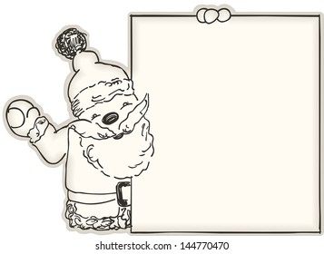 Santa Claus with Plain Label 