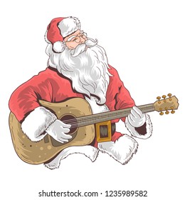 SANTA CLAUS PLAY GUITAR MUSIC