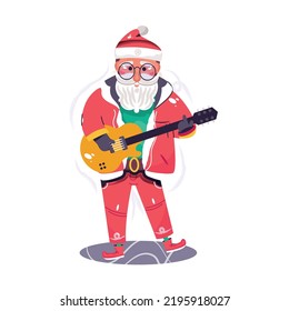 Santa Claus Playing The Guitar