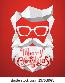 Santa Claus polygon background