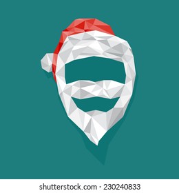 Santa claus with polygon, illustration vector design.
