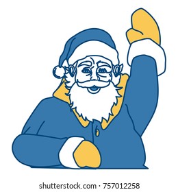 Santa claus pop art cartoon