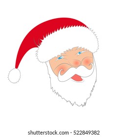 Santa Claus portrait, vector design