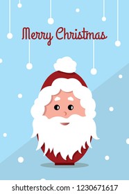 Santa Claus postcard. Vector illustration.