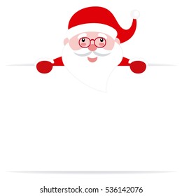 Santa Claus with a poster