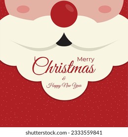 Santa Claus Poster Icon Vector Design. 