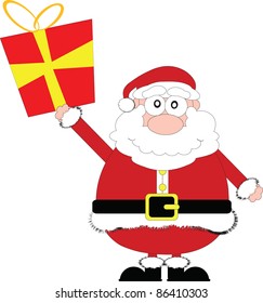 Santa Claus with present