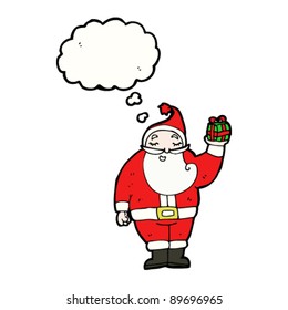 Weihnachtsmann mit derzeitigem Cartoon