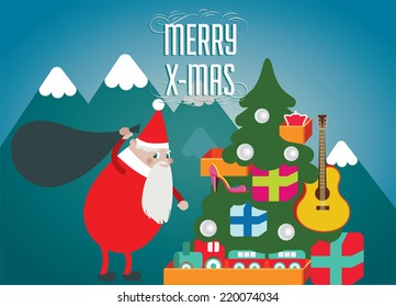 Santa Claus with presents
