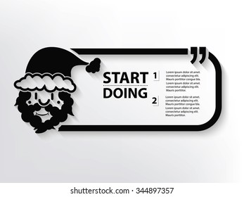 Santa claus Quotation Mark Speech Bubble,design