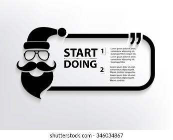 Santa claus Quotation Mark Speech Bubble,design