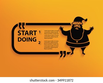 Santa claus Quotation Mark Speech Bubble,design