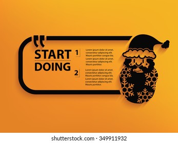 Santa claus Quotation Mark Speech Bubble,design