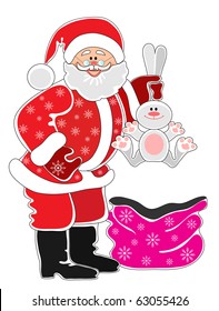 Santa Claus with rabbit