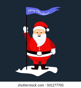 Santa Claus ready for christmas. Vector Illustration isolated