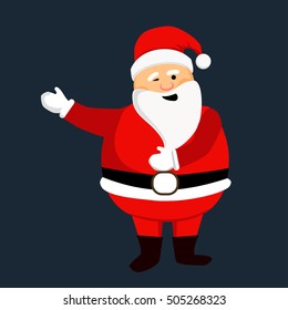 Santa Claus  ready for christmas. Vector Illustration isolated