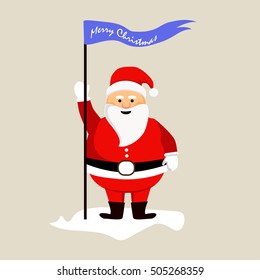 Santa Claus ready for christmas. Vector Illustration isolated