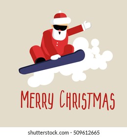 Santa Claus ready for christmas. Vector Illustration isolated