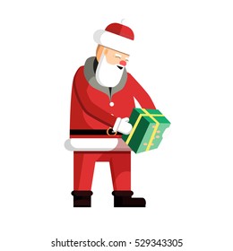 Santa Claus ready for christmas. Vector Illustration isolated