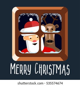 Santa Claus ready for christmas. Vector Illustration isolated